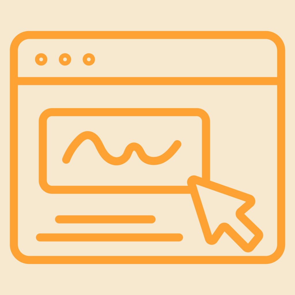 Graphic - Mouse clicking on a section of a web page